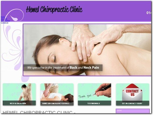 http://www.hemelchiropracticclinic.co.uk/ website
